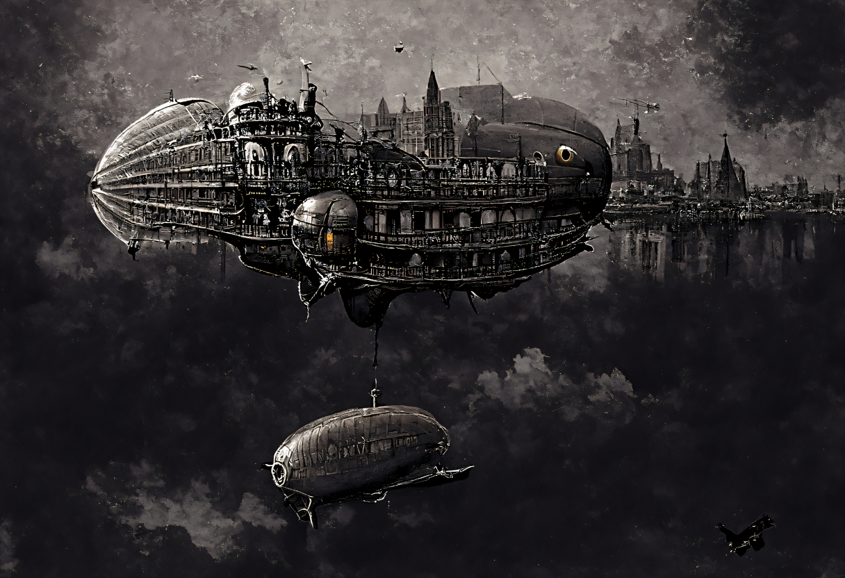 a Steampunk airship
