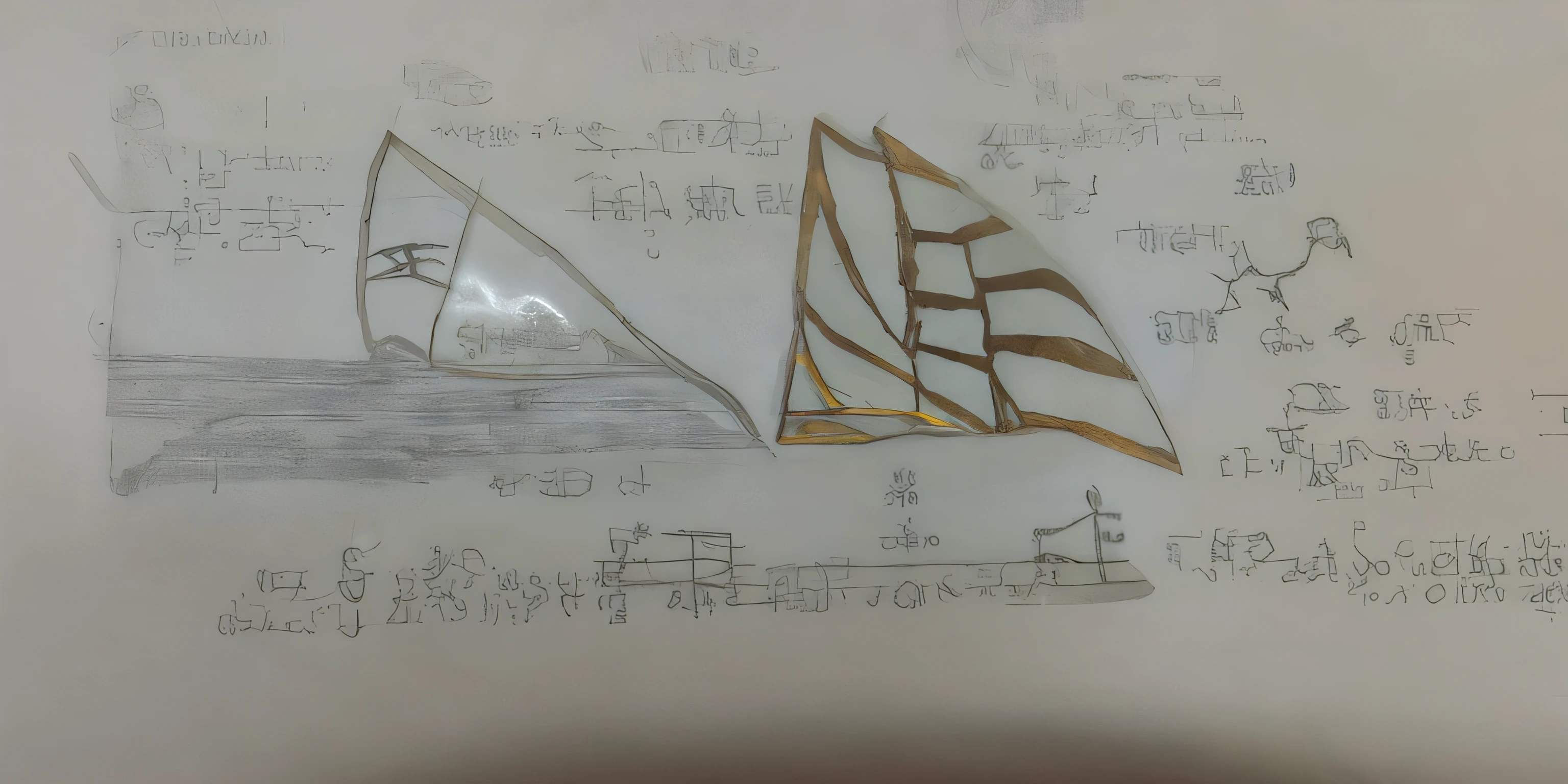 a large sailing ship trying to escape a storm